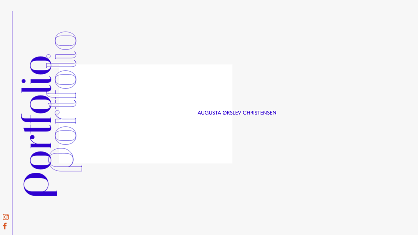 Portfolio website for Augusta Christensen developed & designed by Augusta Christensen